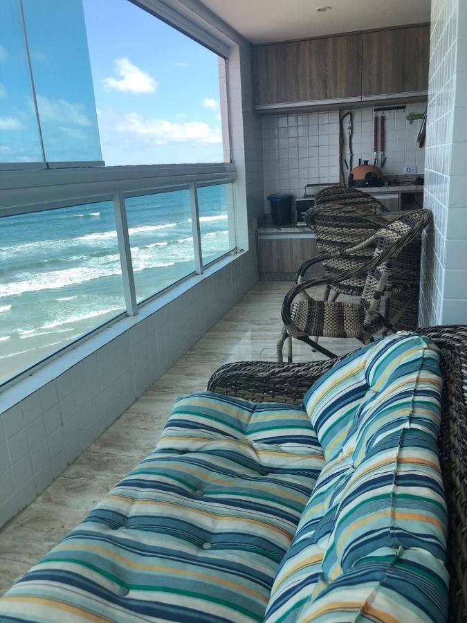 Mongagua Com Vista Para O Mar Pe Na Areia Экстерьер фото